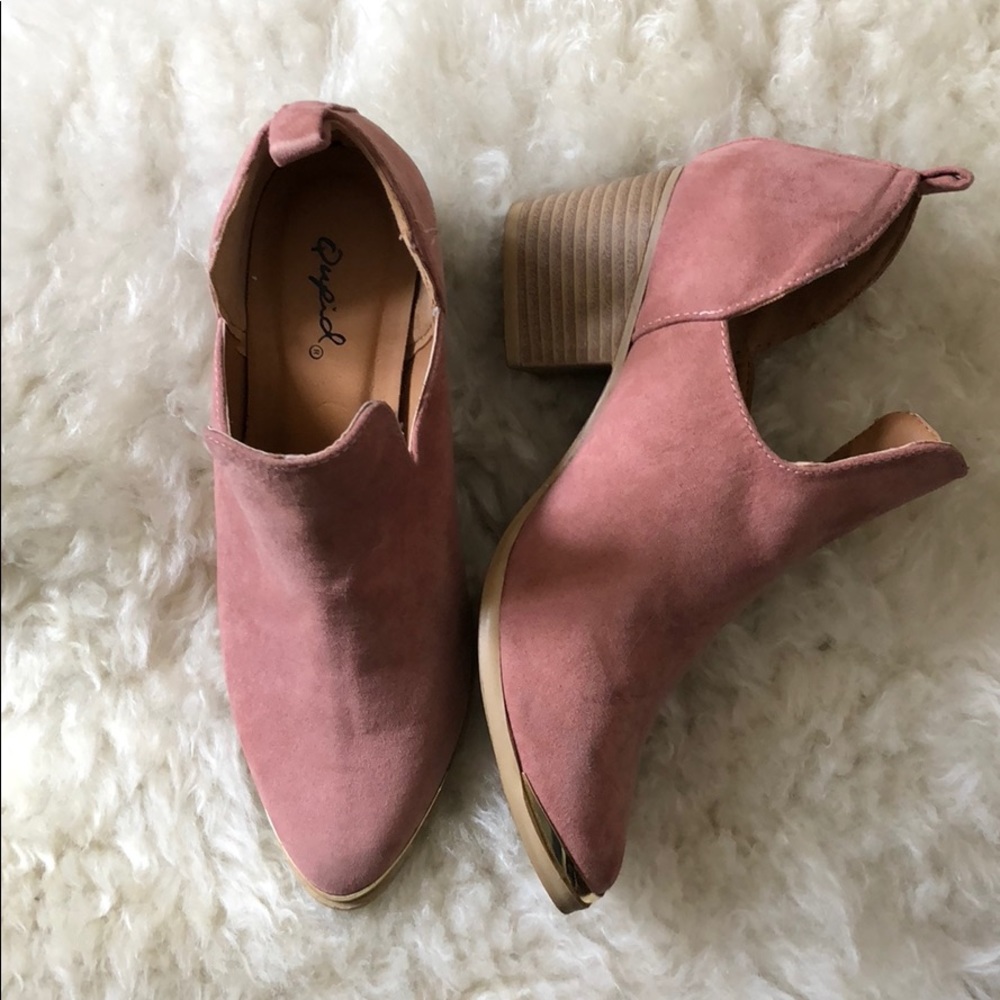 Millennium Pink Cut Out Booties